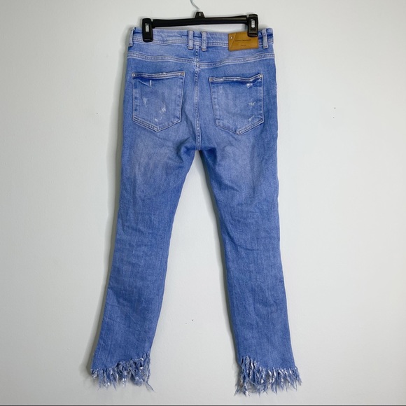 ZARA Trafaluc Denim wear Distressed Jeans size 4 - Picture 3 of 9